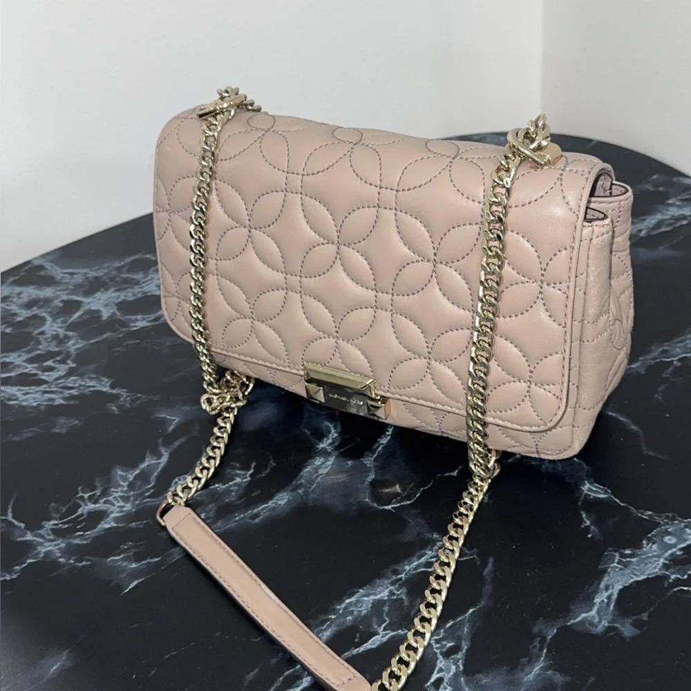 Michael Kors Sloan Large Quilted Chain Shoulder Bag AUTHENTIC - Picture 12 of 14